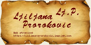 Ljiljana Proroković vizit kartica